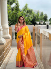 Soft Banarasi Silk Zari Weaving Motif Saree